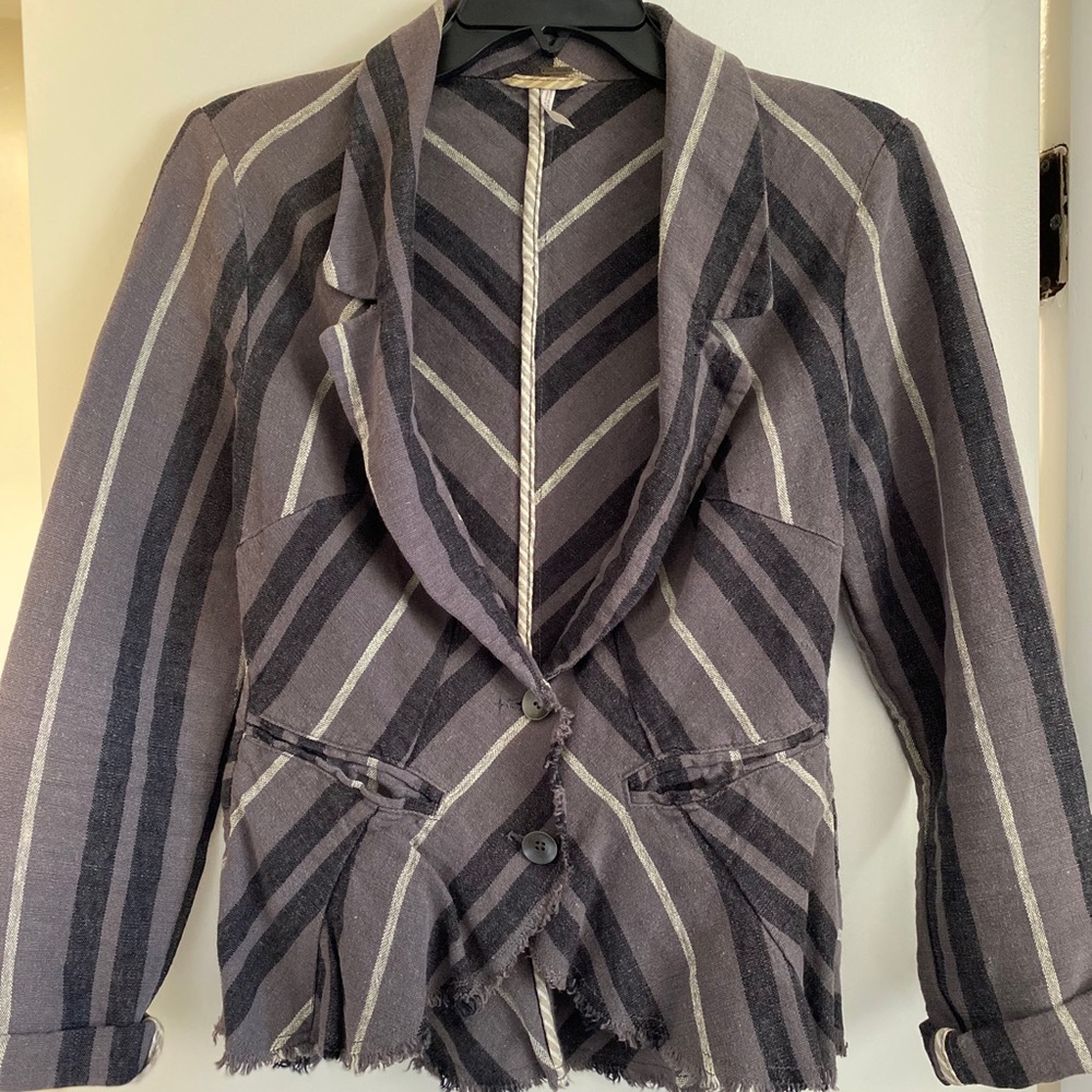 Free People linen peplum jacket